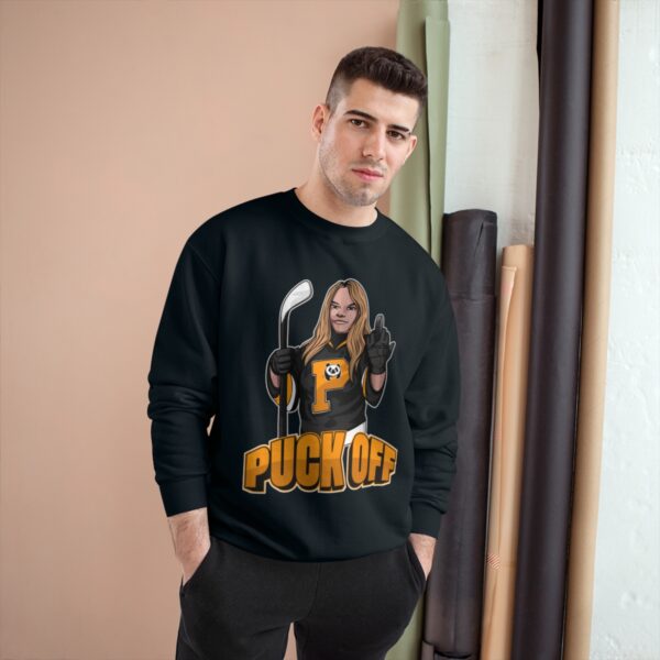 "Puck Off" - Champion Sweatshirt - (Mercedes) - Image 3