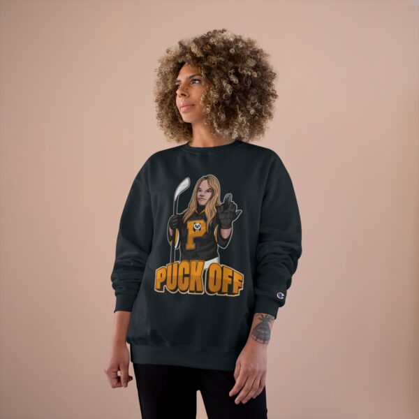 "Puck Off" - Champion Sweatshirt - (Mercedes) - Image 4