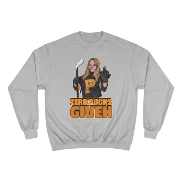 "Zero Pucks Given" - Champion Sweatshirt - (Mercedes) - Image 9