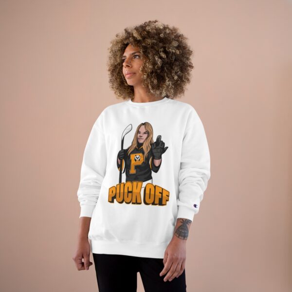 "Puck Off" - Champion Sweatshirt - (Mercedes) - Image 8