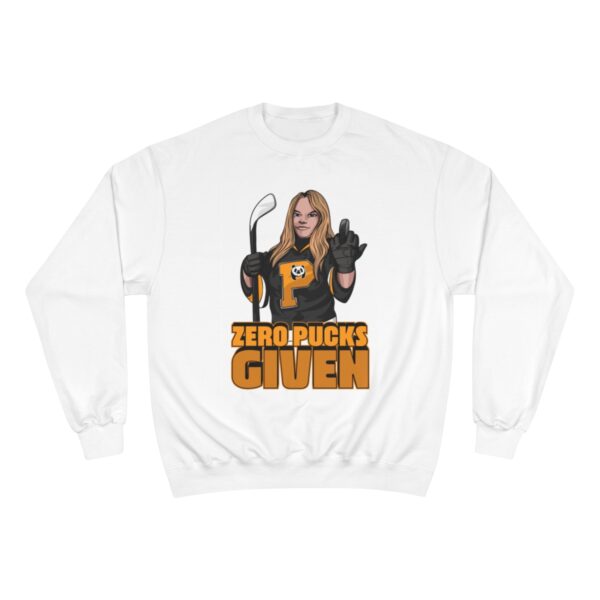 "Zero Pucks Given" - Champion Sweatshirt - (Mercedes) - Image 5