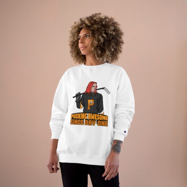 "Pucking Awesome Since Day One" - Champion Sweatshirt - (Ava) - Image 8