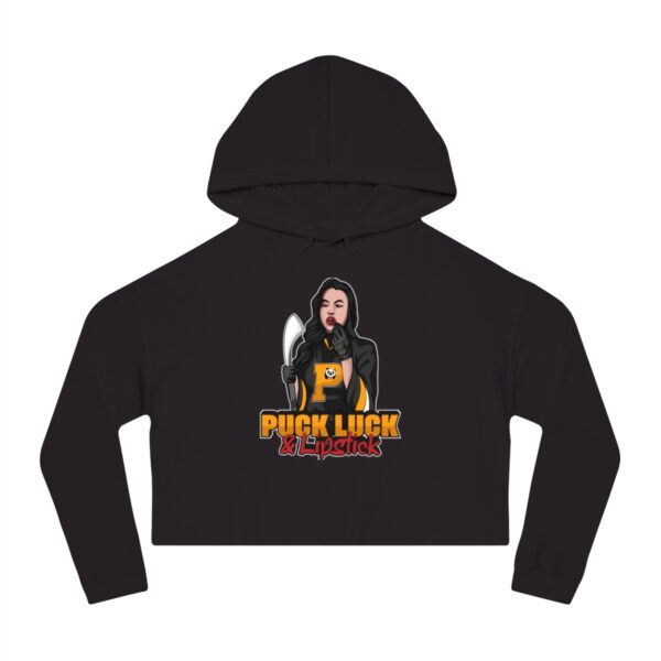 "Puck Luck & Lipstick" - Hooded Crop - (Lexi) - Image 4